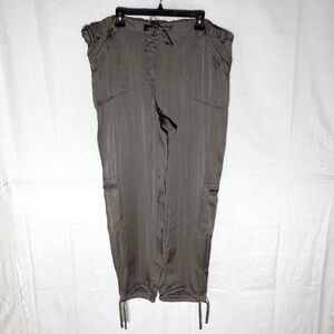 LYS Brown Satin Cargo Pants 20W